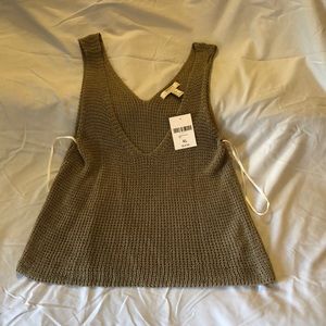 Sage knit tank top